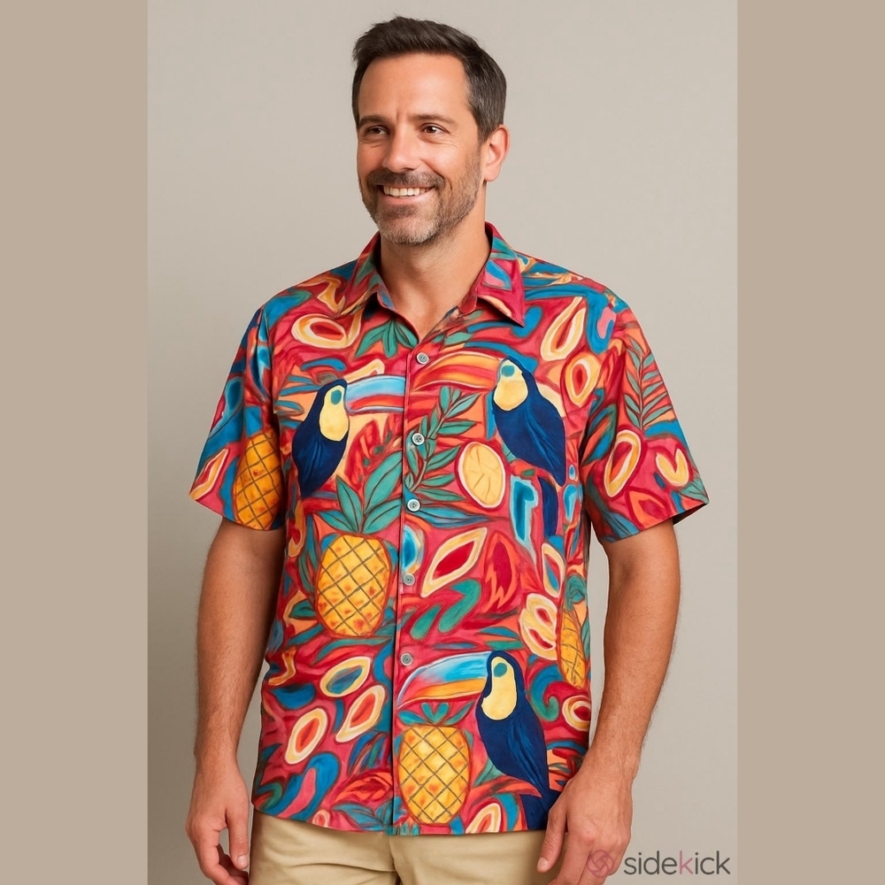 Surf & Swim Co. Hawaiian shirt XXL NWT lightweight short sleeve button up mens